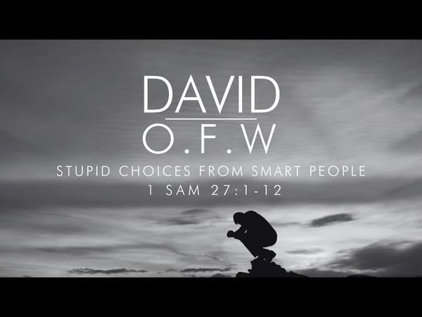 David O.F.W: Part 6 - When Smart People Make Stupid Choices